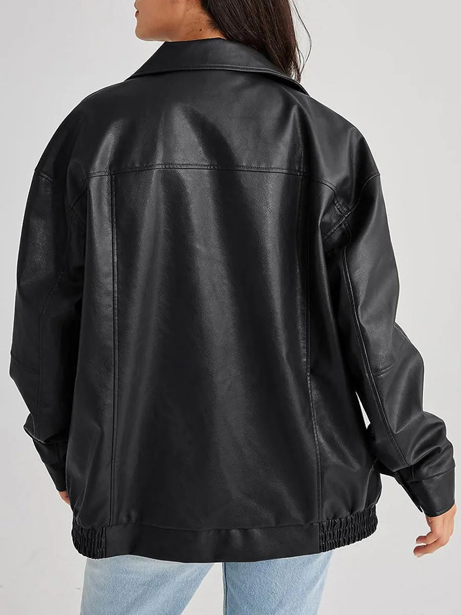 Mckenna | Leather Jacket with Tailored Detail