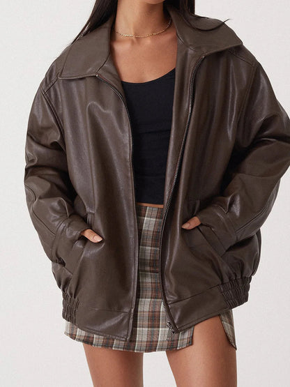 Mckenna | Leather Jacket with Tailored Detail