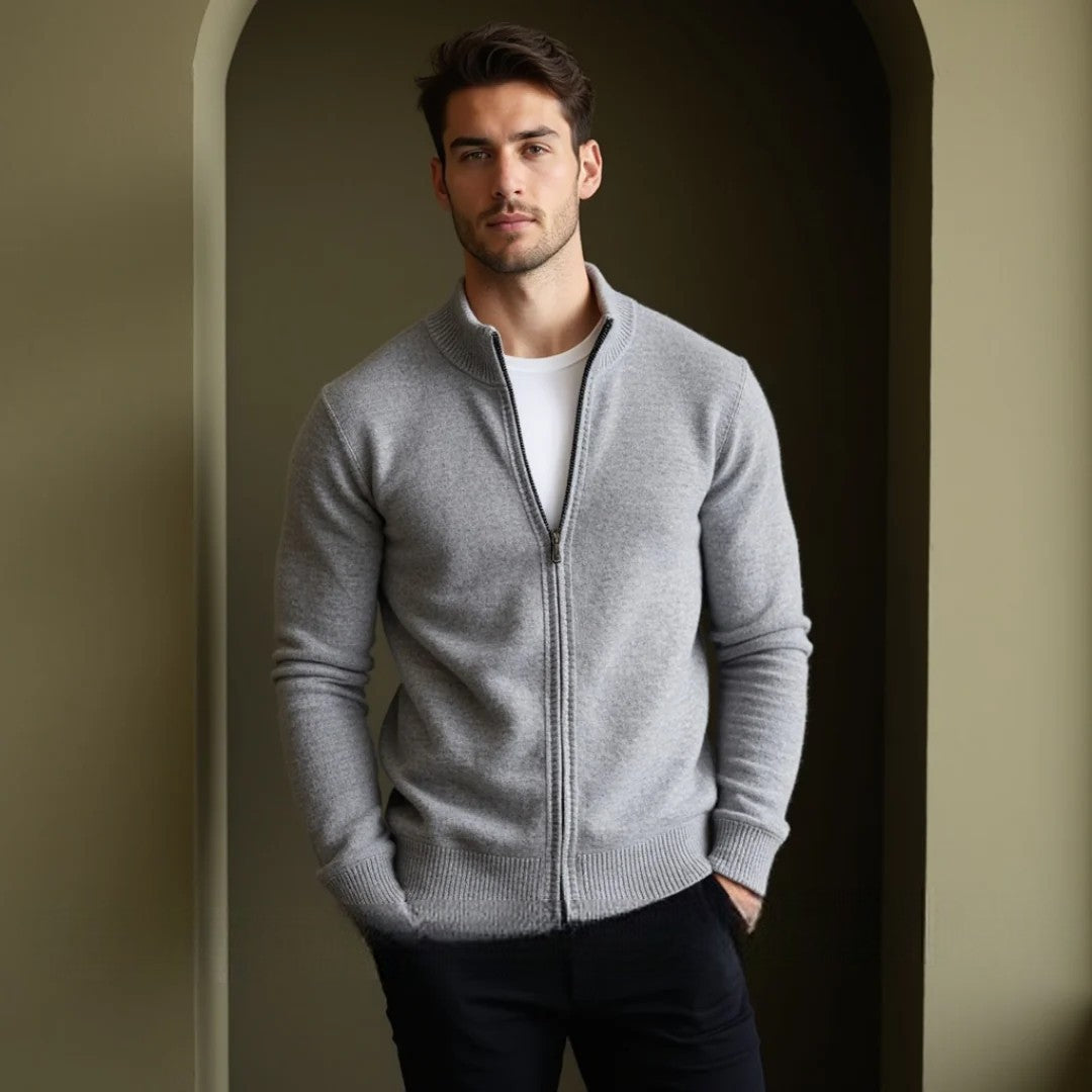 Cardigan classique en laine pour hommes