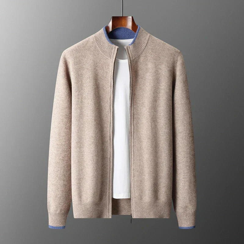 Men's cashmere zip jacket Warm and elegant - Perfect for autumn