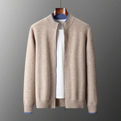 Men's cashmere zip jacket Warm and elegant - Perfect for autumn