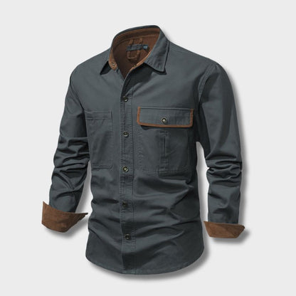 Stylisches Herrenhemd mit kontrastierenden Details – Ruben