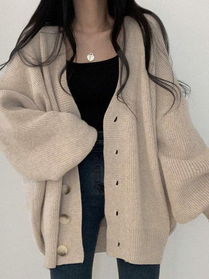 Aurelia – Langer Strick-Cardigan mit Knöpfen