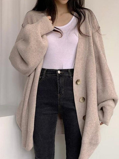 Aurelia – Langer Strick-Cardigan mit Knöpfen