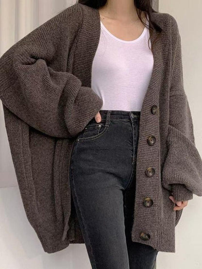 Aurelia – Langer Strick-Cardigan mit Knöpfen