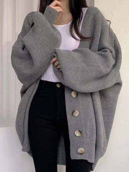 Aurelia – Langer Strick-Cardigan mit Knöpfen