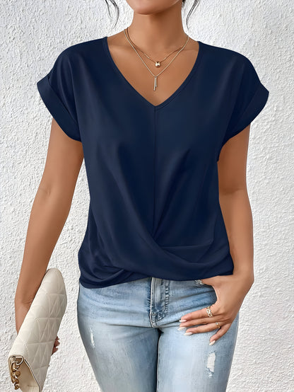 Maia | Twist Front V-Neck Top - Image 4
