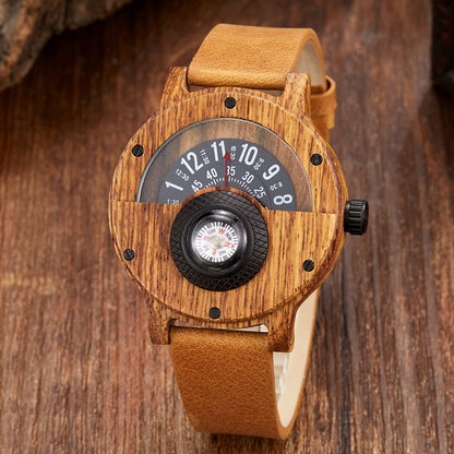 Krzysztof | Reloj Madera Artesanal Hombre Esfera Brújula