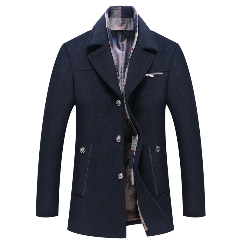 Lang herre frakke | Elegant trenchcoat til vinter og efterår