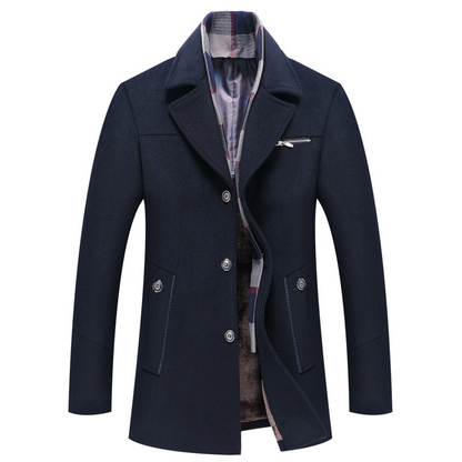 Lang herre frakke | Elegant trenchcoat til vinter og efterår
