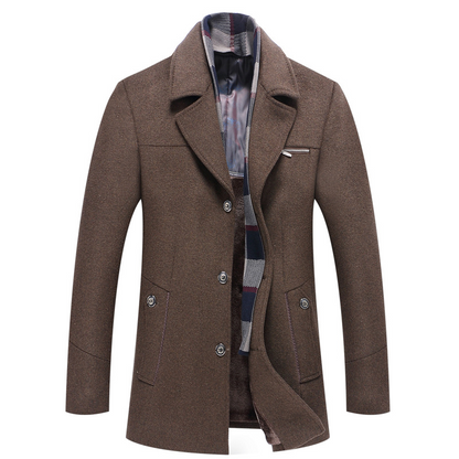 Lang herre frakke | Elegant trenchcoat til vinter og efterår