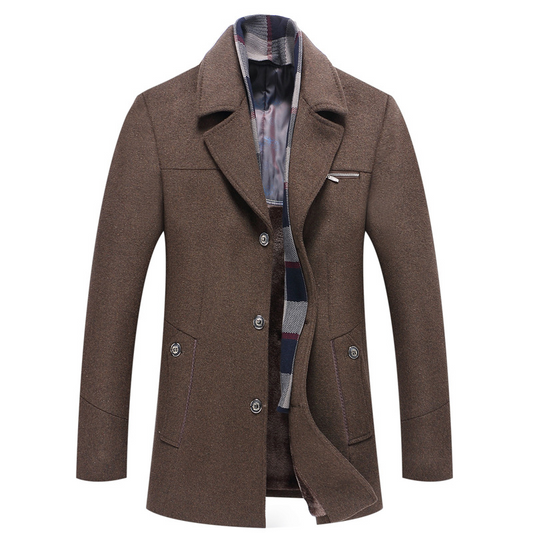 Lang herre frakke | Elegant trenchcoat til vinter og efterår