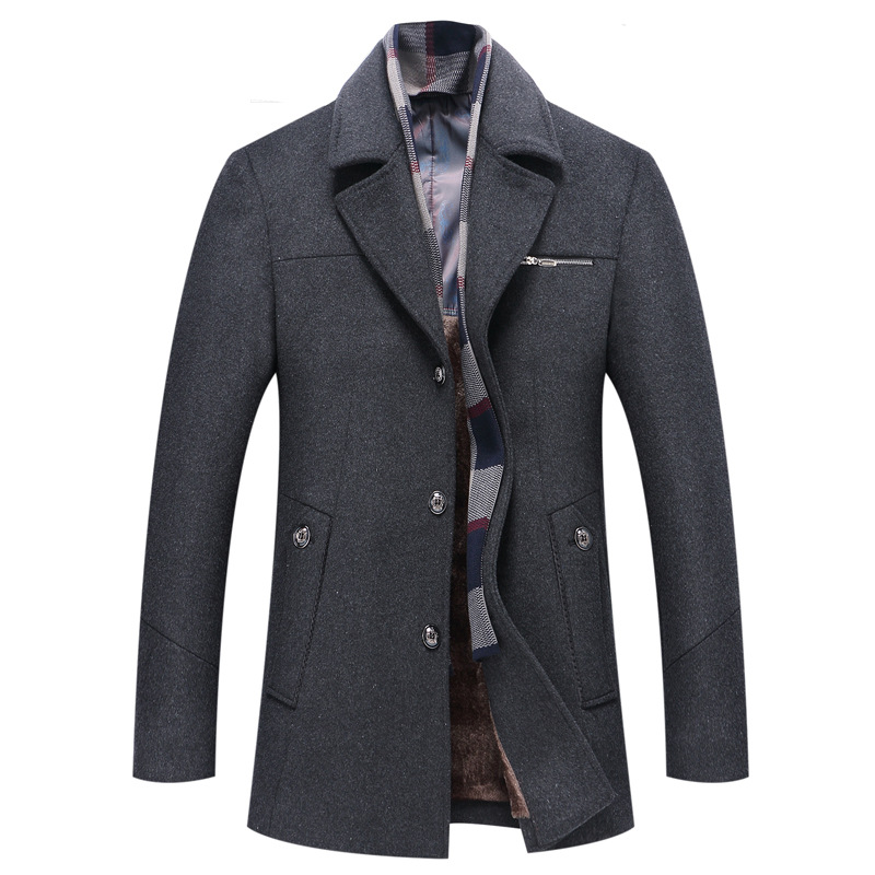 Lang herre frakke | Elegant trenchcoat til vinter og efterår
