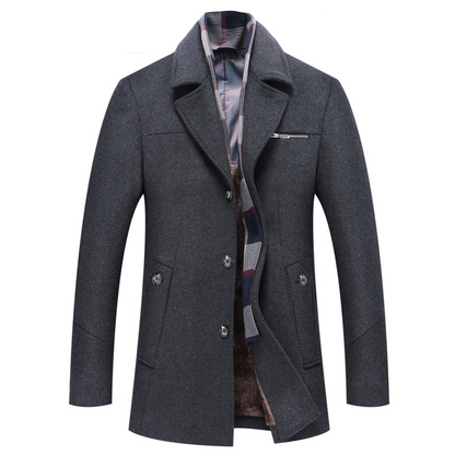 Lang herre frakke | Elegant trenchcoat til vinter og efterår