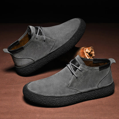 Antoine – Mocassins mi-montants à semelle texturée et laçage avant homme
