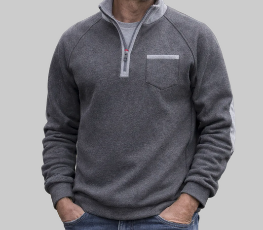 Herre fleecegenser – komfortabel half-zip