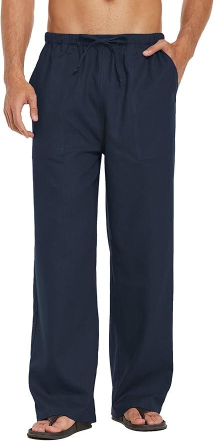 Comfortable linen-mix trousers