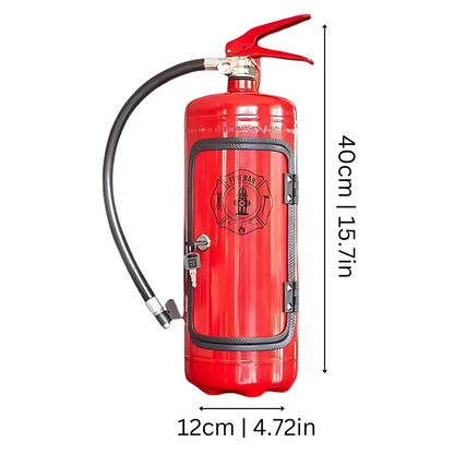Brandblusser Drankenkast Met Flessenhouder En Glazenrek Handgemaakte Mini Bar Industrieel Woonaccessoire | Restfield