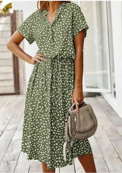 Vintage sommarklänning med halvlånga ärmar – Maevy