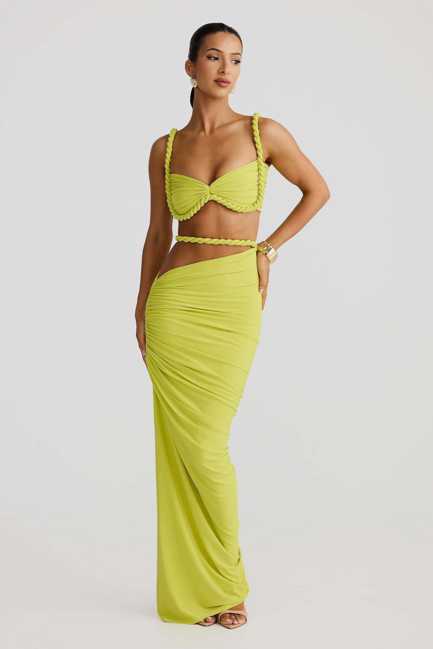 Sable - Ruched Backless Maxi Two Piece Set