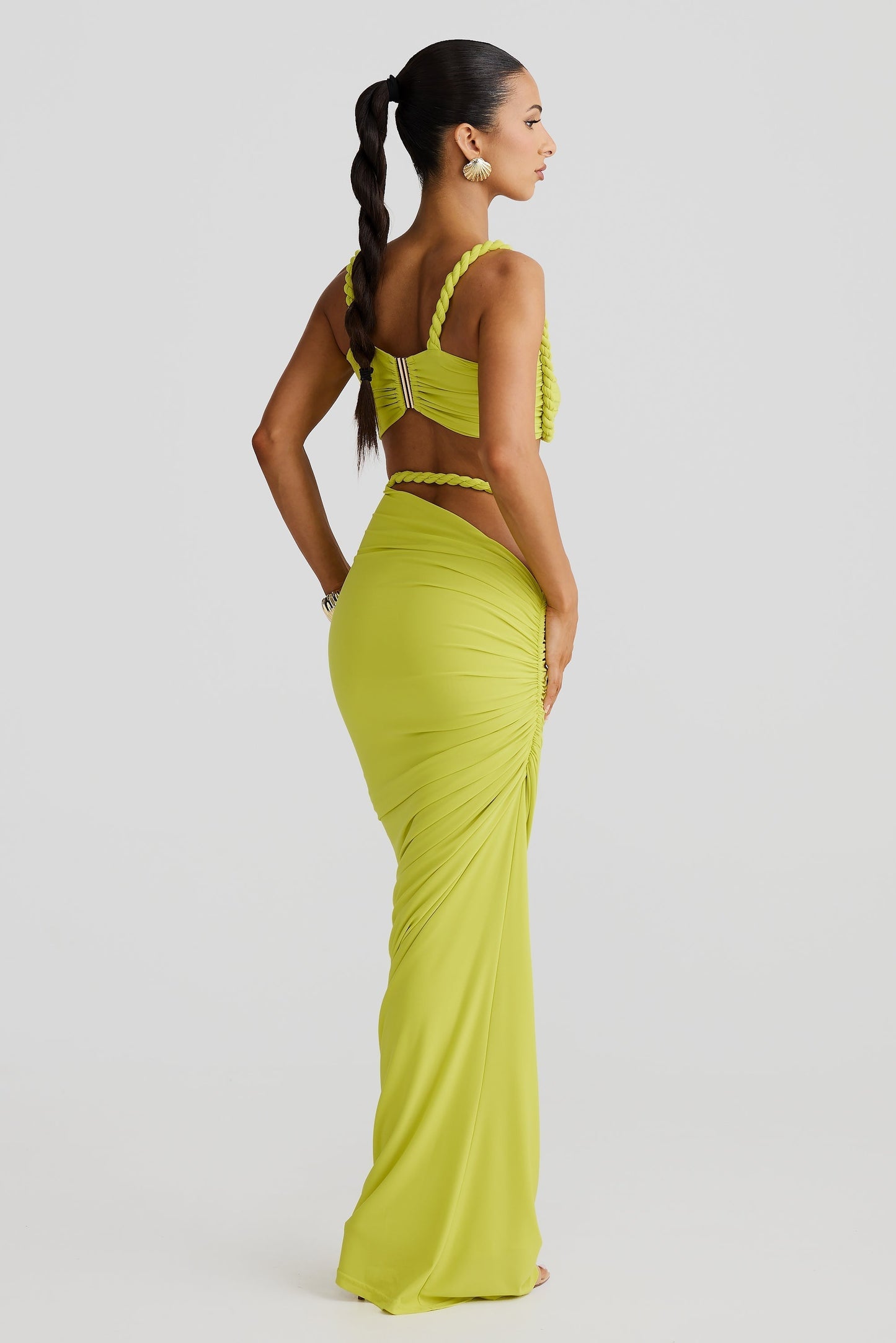 Sable - Ruched Backless Maxi Two Piece Set