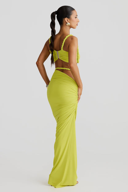 Sable - Ruched Backless Maxi Two Piece Set
