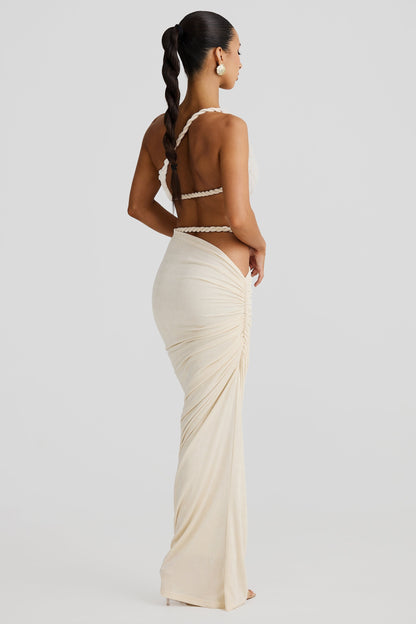 Sable - Ruched Backless Maxi Two Piece Set