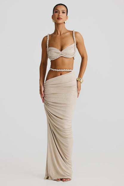 Sable - Ruched Backless Maxi Two Piece Set