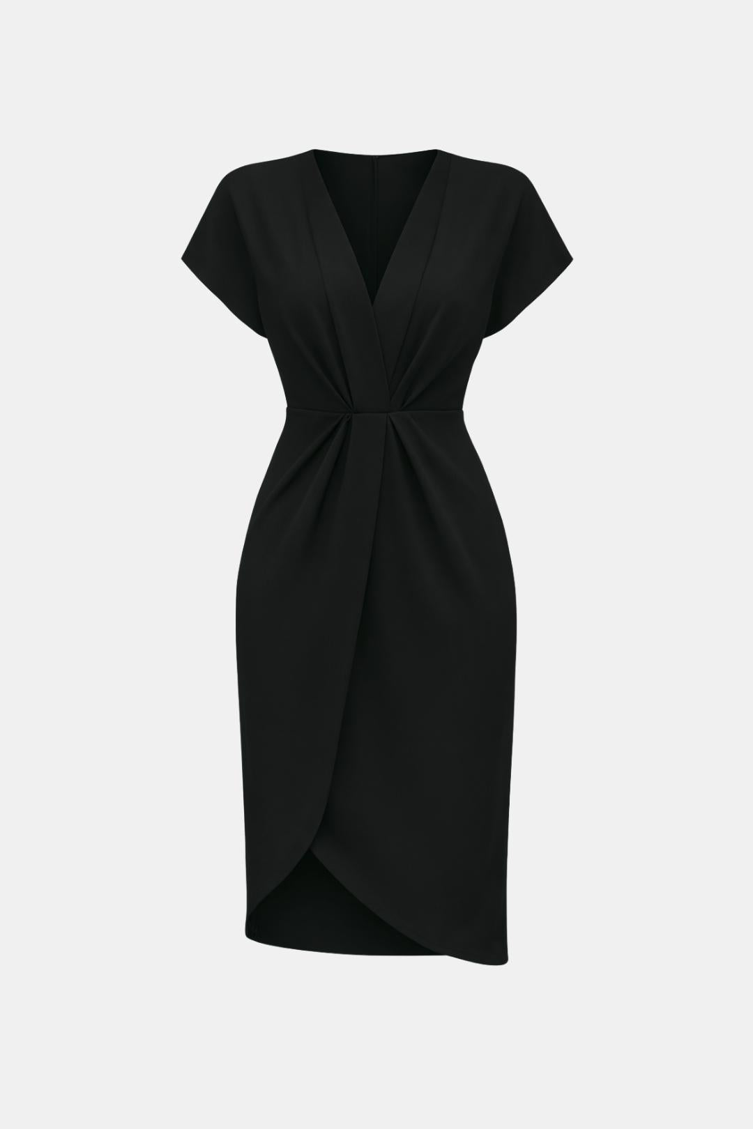 Meliora - Wrap Tie Waist Short Sleeve Midi Dress