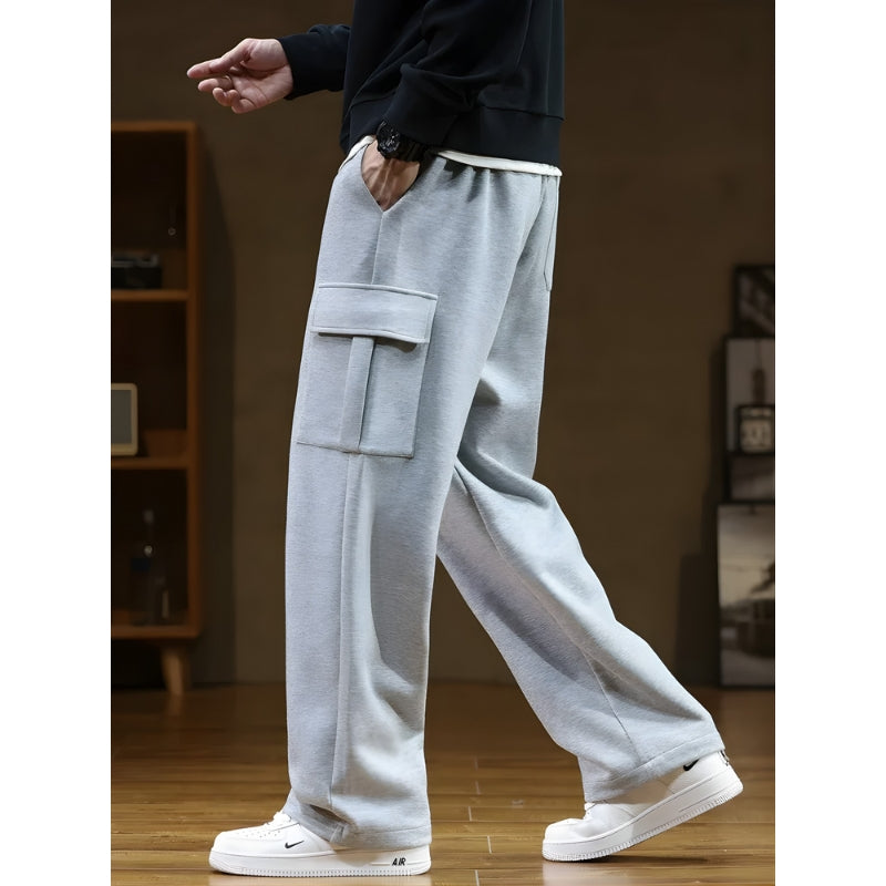 Men’s Cargo Sweatpants with Side Pocket Design