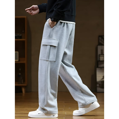 Men’s Cargo Sweatpants with Side Pocket Design