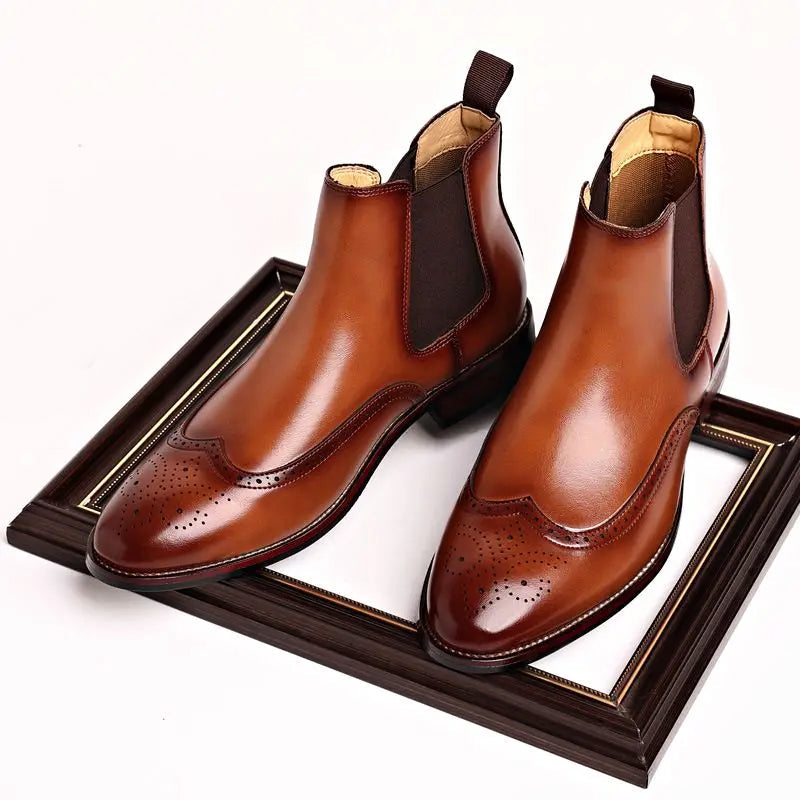 Chelsea Brogue Ankle Boots