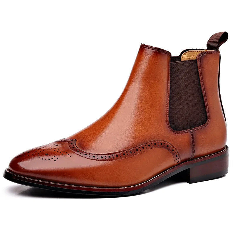 Chelsea Brogue Ankle Boots
