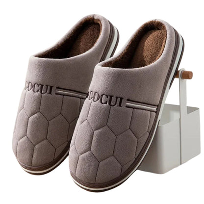 Men’s Slip-On Slippers with Thick Sole and Lined Interior