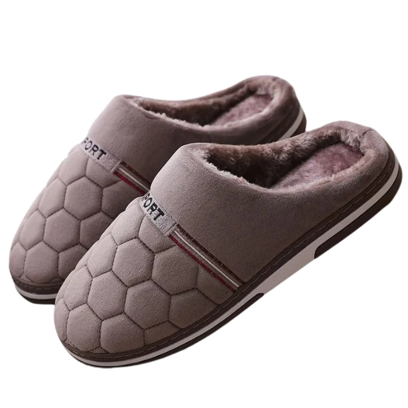 Men’s Slip-On Slippers with Thick Sole and Lined Interior