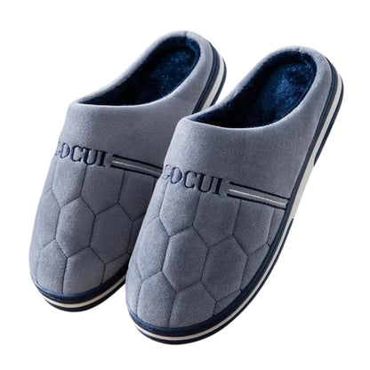 Men’s Slip-On Slippers with Thick Sole and Lined Interior