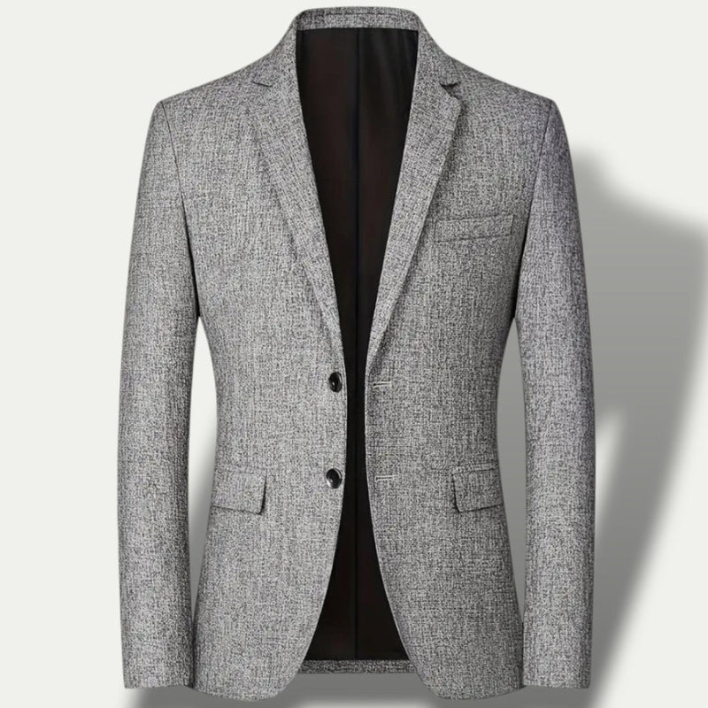 Men’s Two Button Textured Blazer with Front Pockets