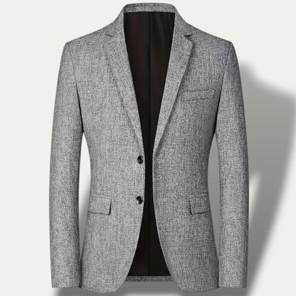 Men’s Two Button Textured Blazer with Front Pockets