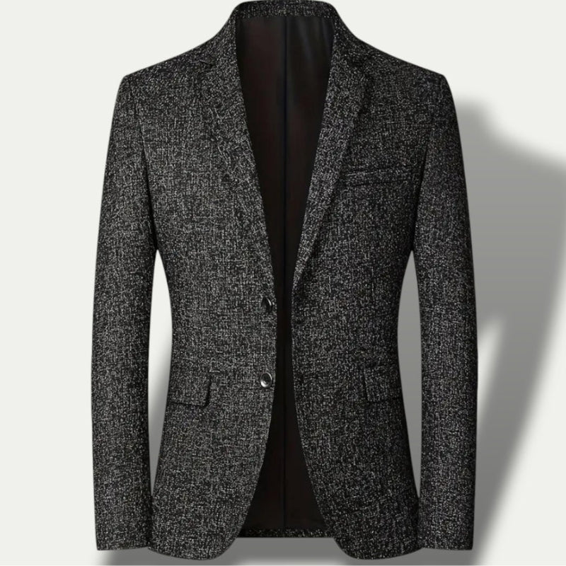 Men’s Two Button Textured Blazer with Front Pockets