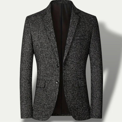 Men’s Two Button Textured Blazer with Front Pockets