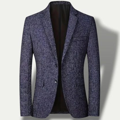 Men’s Two Button Textured Blazer with Front Pockets
