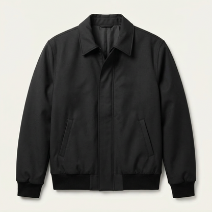 Men’s Bomber Jacket – Zip-Front Collar Design