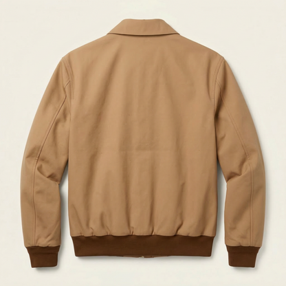 Men’s Bomber Jacket – Zip-Front Collar Design