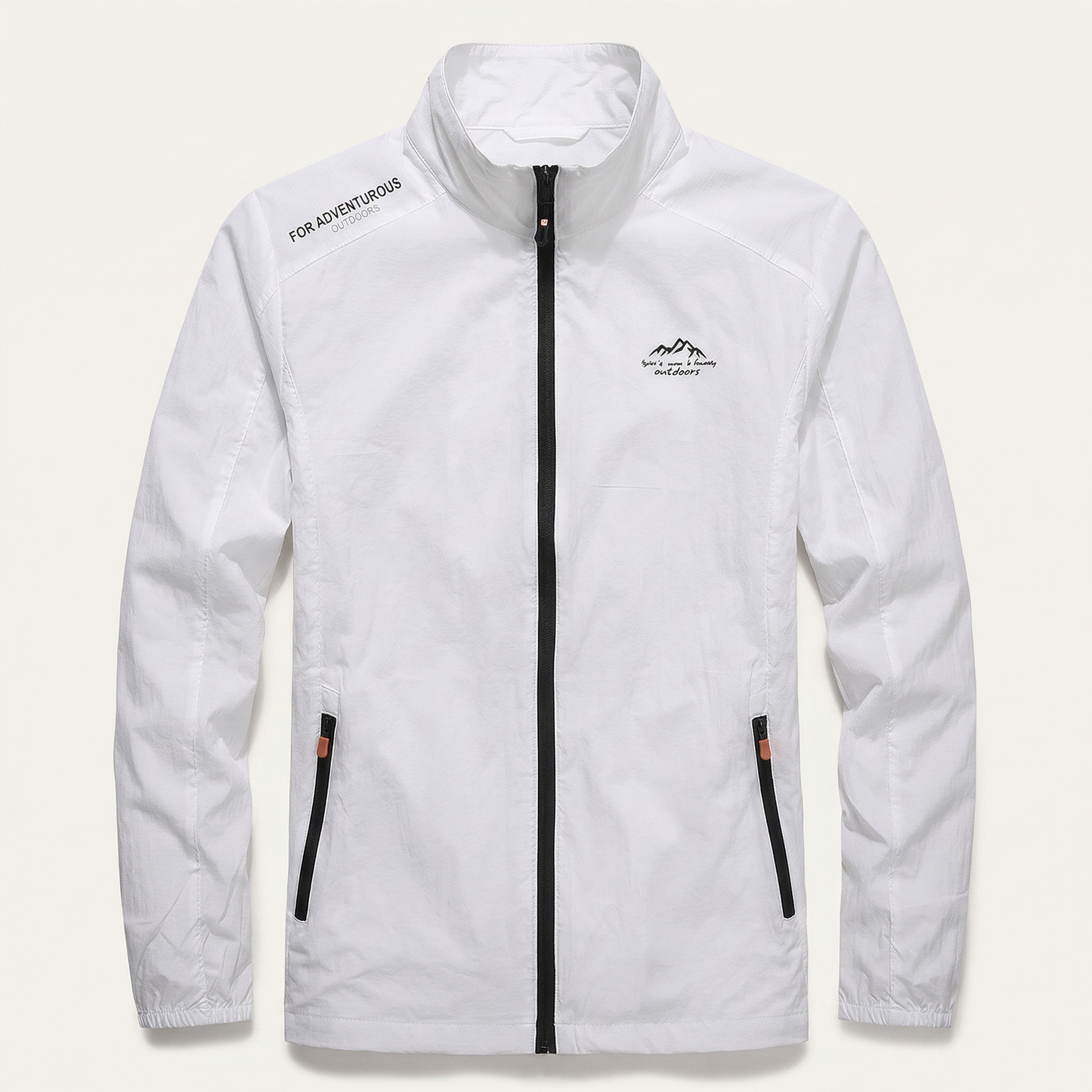 Men’s Lightweight Jacket – Zip-Front Design with Stand Collar