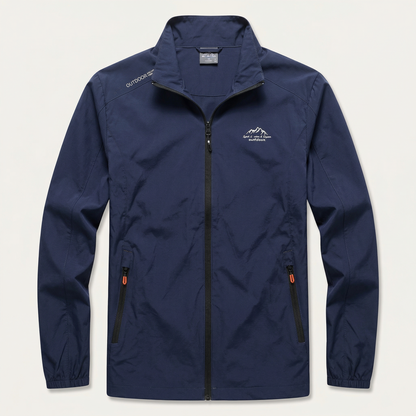 Men’s Lightweight Jacket – Zip-Front Design with Stand Collar