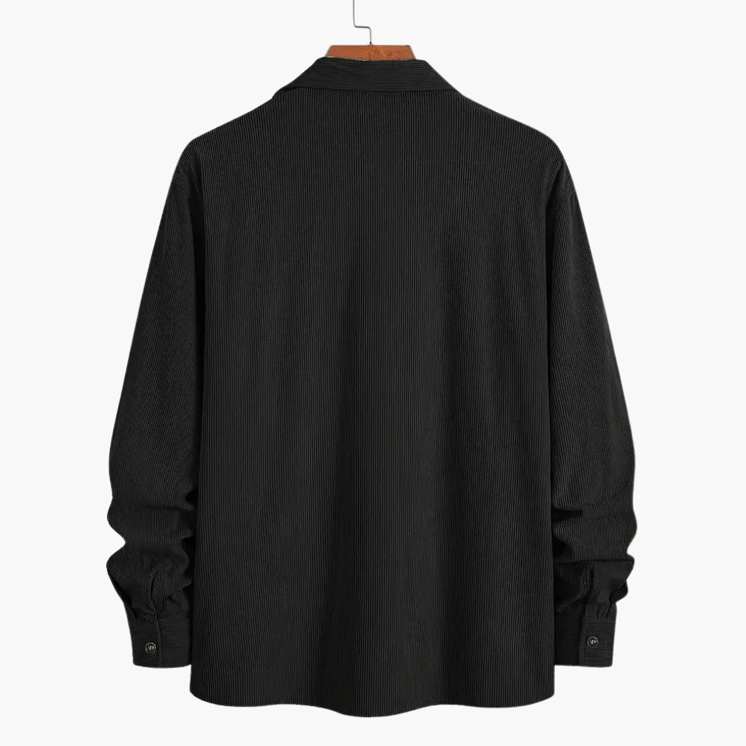 Men's Long-sleeve Button Down Jacket with Pockets | Casual