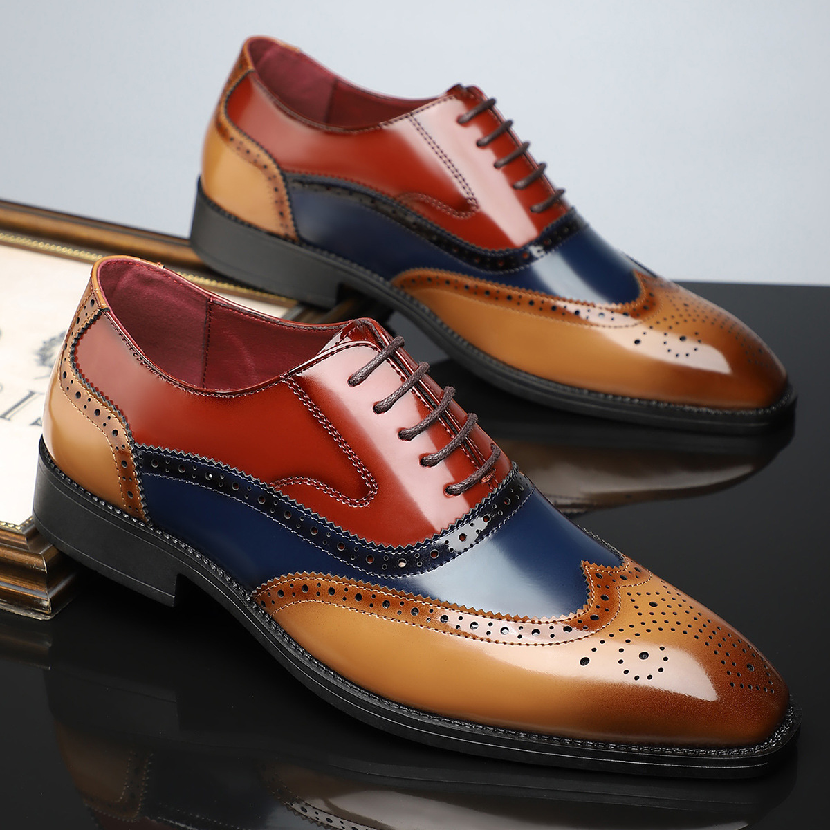 Men’s Wingtip Brogue Dress Shoes - Polished Look & Lace-Up Style