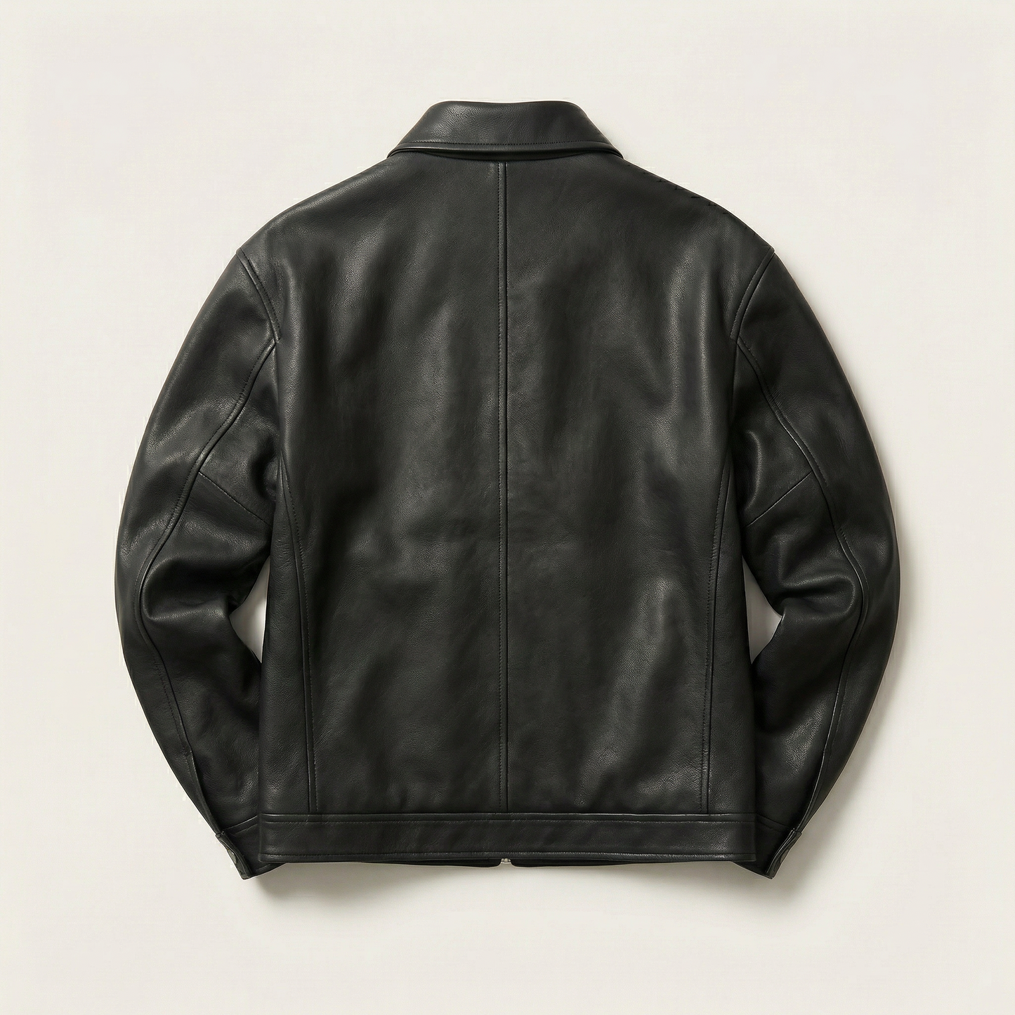 Men’s Zip-Up Jacket – Classic Stand Collar Long Sleeve Coat