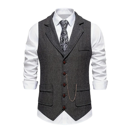 Herren Weste Regular Fit Hahnentritt Business Freizeit Ganzjahres