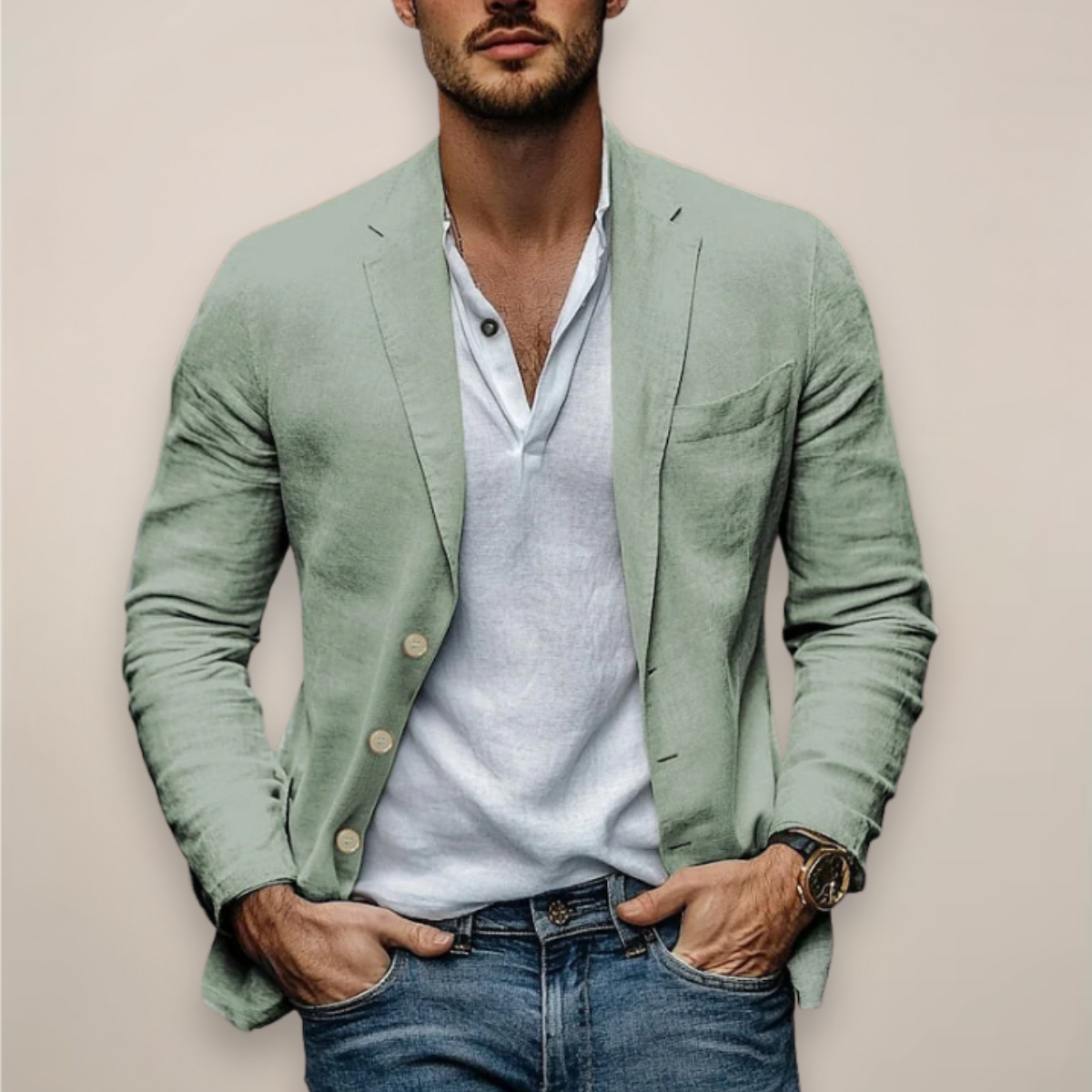 Blazer décontracté pour homme, style été moderne